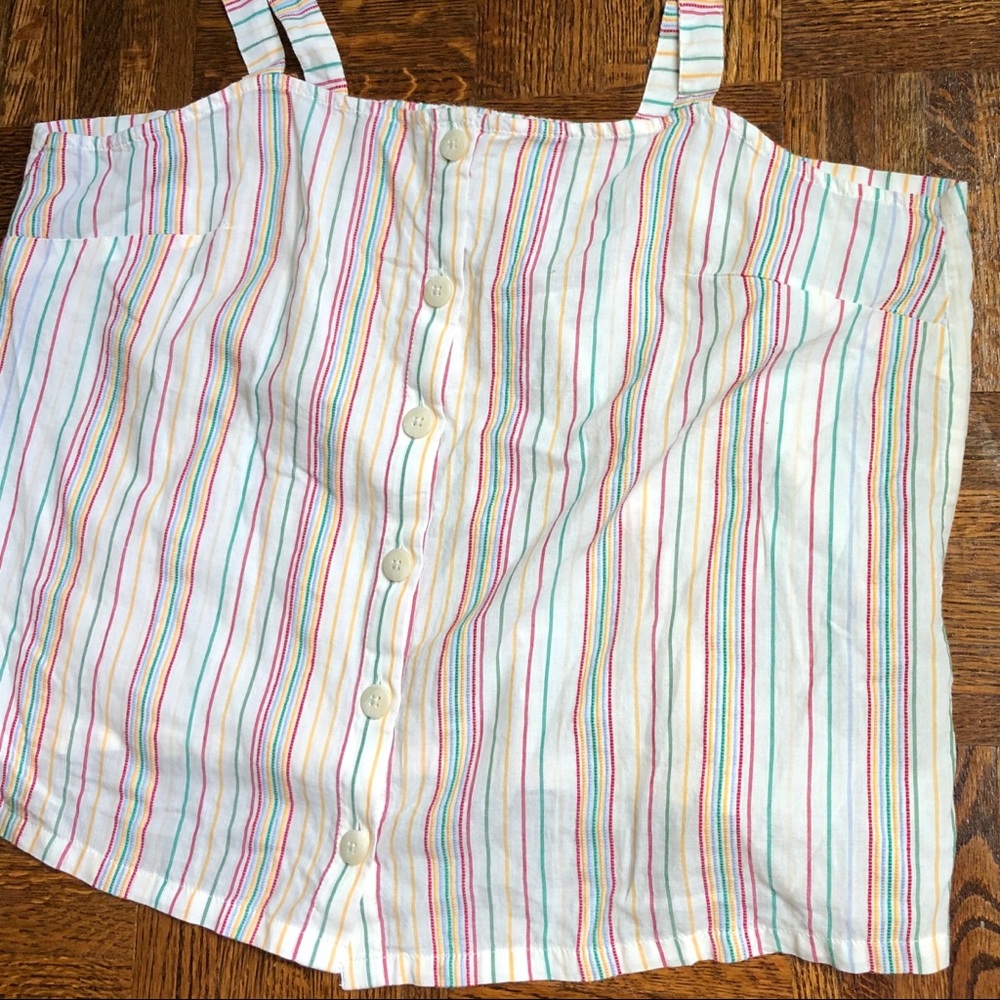 NEW!!! MADEWELL BUTTON FRONT TANK TOP L